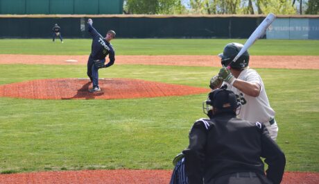 Canyon Clegg of Timpanogos throws a pitch against Provo in a Region 8 baseball game on Tuesday, April 14, 2026.